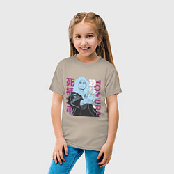 Футболка хлопковая детская Моя геройская академия Шигараки Томура, цвет: миндальный — фото 2