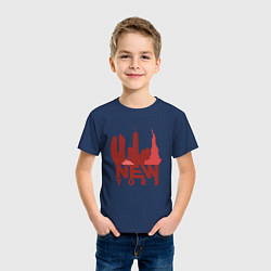 Футболка хлопковая детская New York red, цвет: тёмно-синий — фото 2