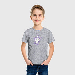 Футболка хлопковая детская BTS Army Cool, цвет: меланж — фото 2