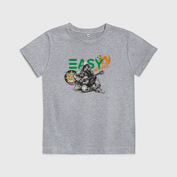 Футболка хлопковая детская Химик-гитарист, цвет: меланж