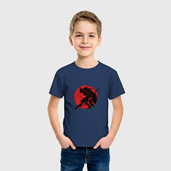 Футболка хлопковая детская Логотип Берсерка, цвет: тёмно-синий — фото 2