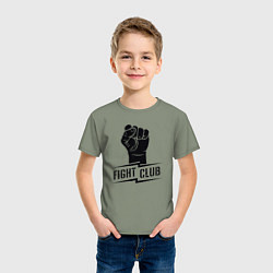 Футболка хлопковая детская Fight club warrior, цвет: авокадо — фото 2