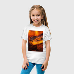 Футболка хлопковая детская Огненная змея, цвет: белый — фото 2