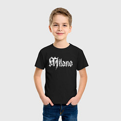 Футболка хлопковая детская Milano - Italia, цвет: черный — фото 2