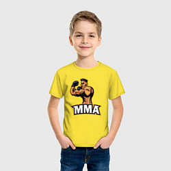 Футболка хлопковая детская Fighter MMA, цвет: желтый — фото 2