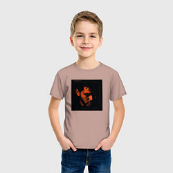 Футболка хлопковая детская The Weeknd Trilogy, цвет: пыльно-розовый — фото 2