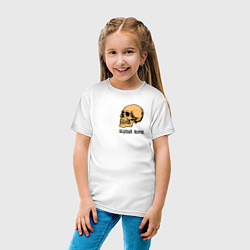 Футболка хлопковая детская Бедный Йорик из Гамлета - череп, цвет: белый — фото 2