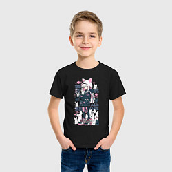 Футболка хлопковая детская Chiaki Nanami - Neko Danganronpa, цвет: черный — фото 2