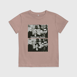 Футболка хлопковая детская Depeche Mode2, цвет: пыльно-розовый