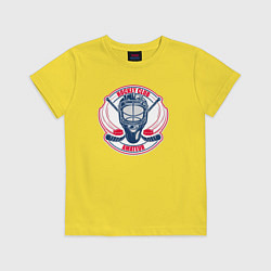 Футболка хлопковая детская Hockey club amateur, цвет: желтый
