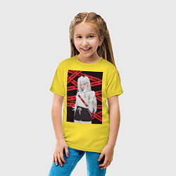 Футболка хлопковая детская Человек-бензопила Пауэр стесняется, цвет: желтый — фото 2