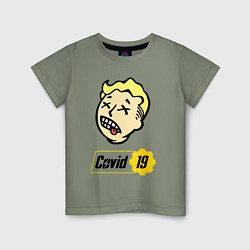 Футболка хлопковая детская Vault boy - covid 19, цвет: авокадо