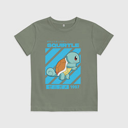 Футболка хлопковая детская Покемоны Сквиртл Squirtle, цвет: авокадо