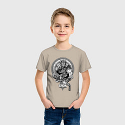 Футболка хлопковая детская Victory or Valhalla, цвет: миндальный — фото 2