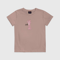 Футболка хлопковая детская Pink panther dance, цвет: пыльно-розовый