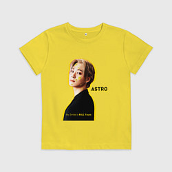 Футболка хлопковая детская Улыбка astro, цвет: желтый