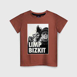 Футболка хлопковая детская Limp Bizkit all, цвет: кирпичный