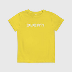 Футболка хлопковая детская Дух Ducati, цвет: желтый