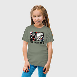 Футболка хлопковая детская Halloween friends black friday, цвет: авокадо — фото 2