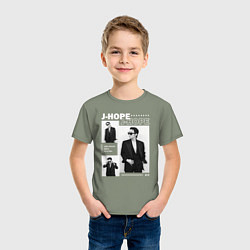 Футболка хлопковая детская J-hope hosok bts, цвет: авокадо — фото 2