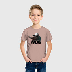 Футболка хлопковая детская Macan - Rap, цвет: пыльно-розовый — фото 2