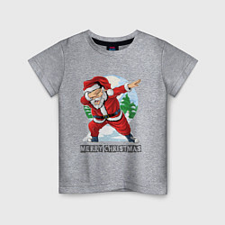 Футболка хлопковая детская Dab Santa, цвет: меланж