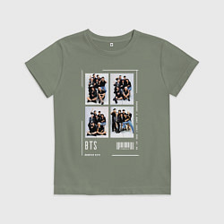 Футболка хлопковая детская Bts selfie, цвет: авокадо