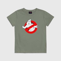 Футболка хлопковая детская Ghostbusters logo, цвет: авокадо