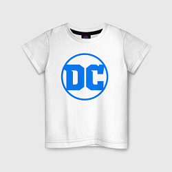 Футболка хлопковая детская DC comics logo, цвет: белый