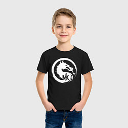 Футболка хлопковая детская Mortal kombat 1 logo, цвет: черный — фото 2