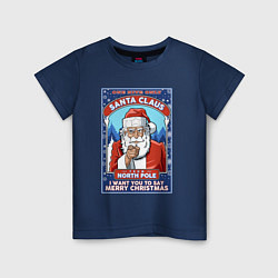 Детская футболка Santa Claus north pole