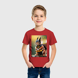 Футболка хлопковая детская Bat squirrel - oreshnik meme, цвет: красный — фото 2