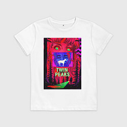 Футболка хлопковая детская Загадка Лоры Палмер, цвет: белый