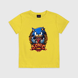 Футболка хлопковая детская Sonicexe, цвет: желтый