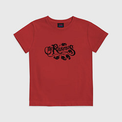 Футболка хлопковая детская The Rasmus - black logo, цвет: красный