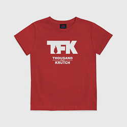 Футболка хлопковая детская Thousand Foot Krutch - logo, цвет: красный
