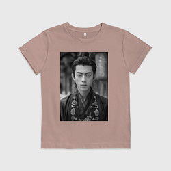 Футболка хлопковая детская Dylan Wang актер, цвет: пыльно-розовый