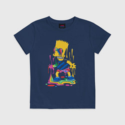 Футболка хлопковая детская Color Bart, цвет: тёмно-синий