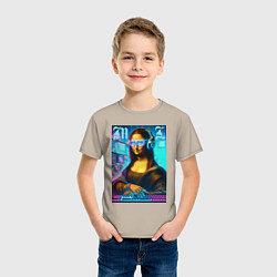 Футболка хлопковая детская Gioconda - cyberpunk, цвет: миндальный — фото 2