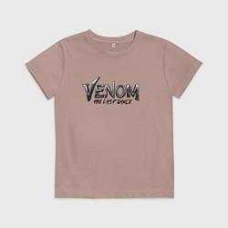 Футболка хлопковая детская Venom - the last dance, цвет: пыльно-розовый