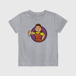 Футболка хлопковая детская Squid game girl, цвет: меланж