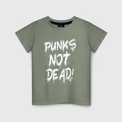 Футболка хлопковая детская Punk not dead, цвет: авокадо