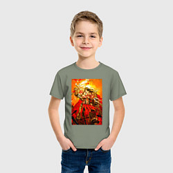 Футболка хлопковая детская Император человечества - Warhammer 40000, цвет: авокадо — фото 2