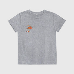 Футболка хлопковая детская Джерри ангел мышка для пар, цвет: меланж