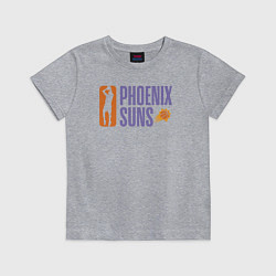 Футболка хлопковая детская Phoenix Suns play, цвет: меланж