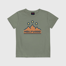 Футболка хлопковая детская Hollywood stars, цвет: авокадо