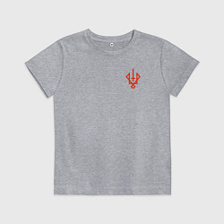 Футболка хлопковая детская Славянский символ руевит, цвет: меланж