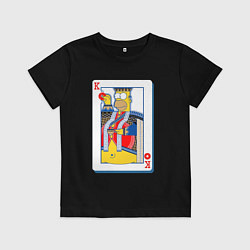 Футболка хлопковая детская Король Гомер, цвет: черный