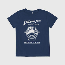 Футболка хлопковая детская Indiana Jones and the Great Circle, цвет: тёмно-синий