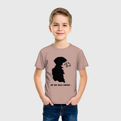 Футболка хлопковая детская Ковбой Бибоп Спайк Шпигель Аниме, цвет: пыльно-розовый — фото 2